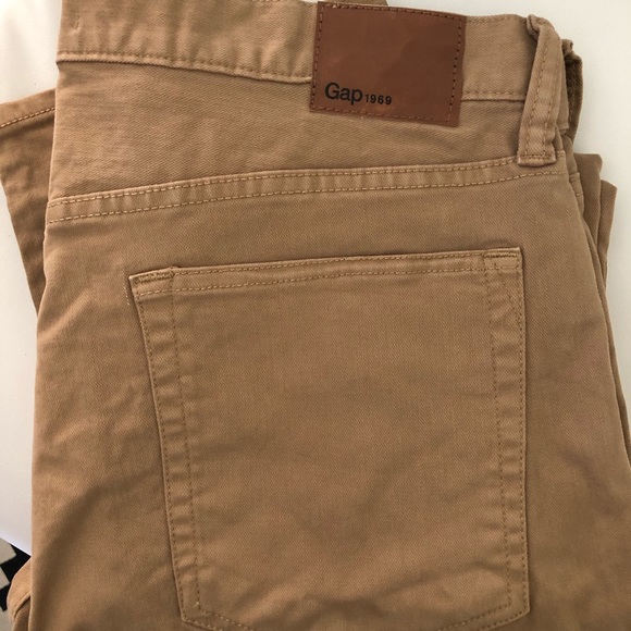 New Gap Slim Khaki Twill Jeans 34 X 32 